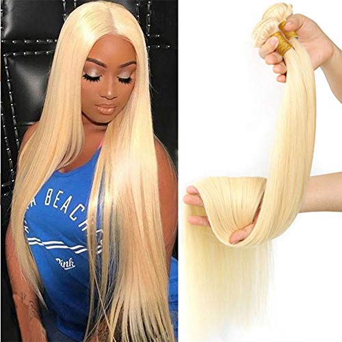 Honey 613 Blonde Brazilian Human Hair Bundles Straight 4 Bundles 40 40 40 40in 10A Grade 100% Unprocessed Virgin Weave Hair Extensions (straight)