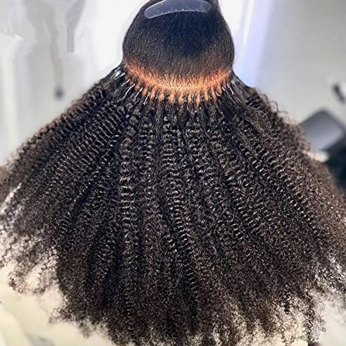 Kinky Curly I Tip Hair Extensions Brazilian Pre Bonded 100% Keratin Human Hair Microlink Beads 1g/strand 100g Stick Tip Hair(20inch)