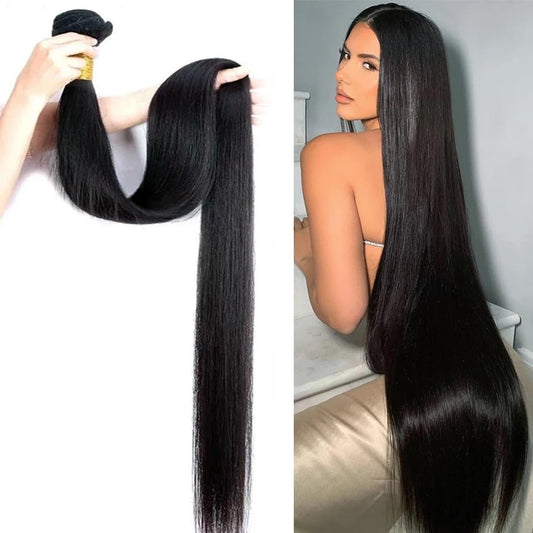 10A Human Hair Brazilian Hair Straight 1 Bundle 34 Inch Hair Extensions ( single bundle)