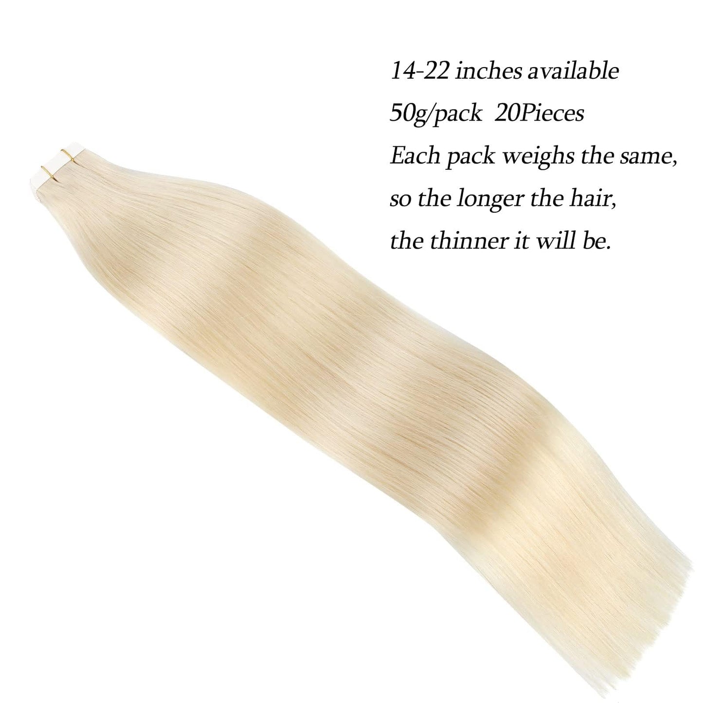 Blonde Tape in Extensions Human Hair Real Remi Glue in Skin Weft Tape Attached Invisible Seamless Reusable Tape ins Platinum Ash Blonde 50g 20pcs Color 60 20 Inch