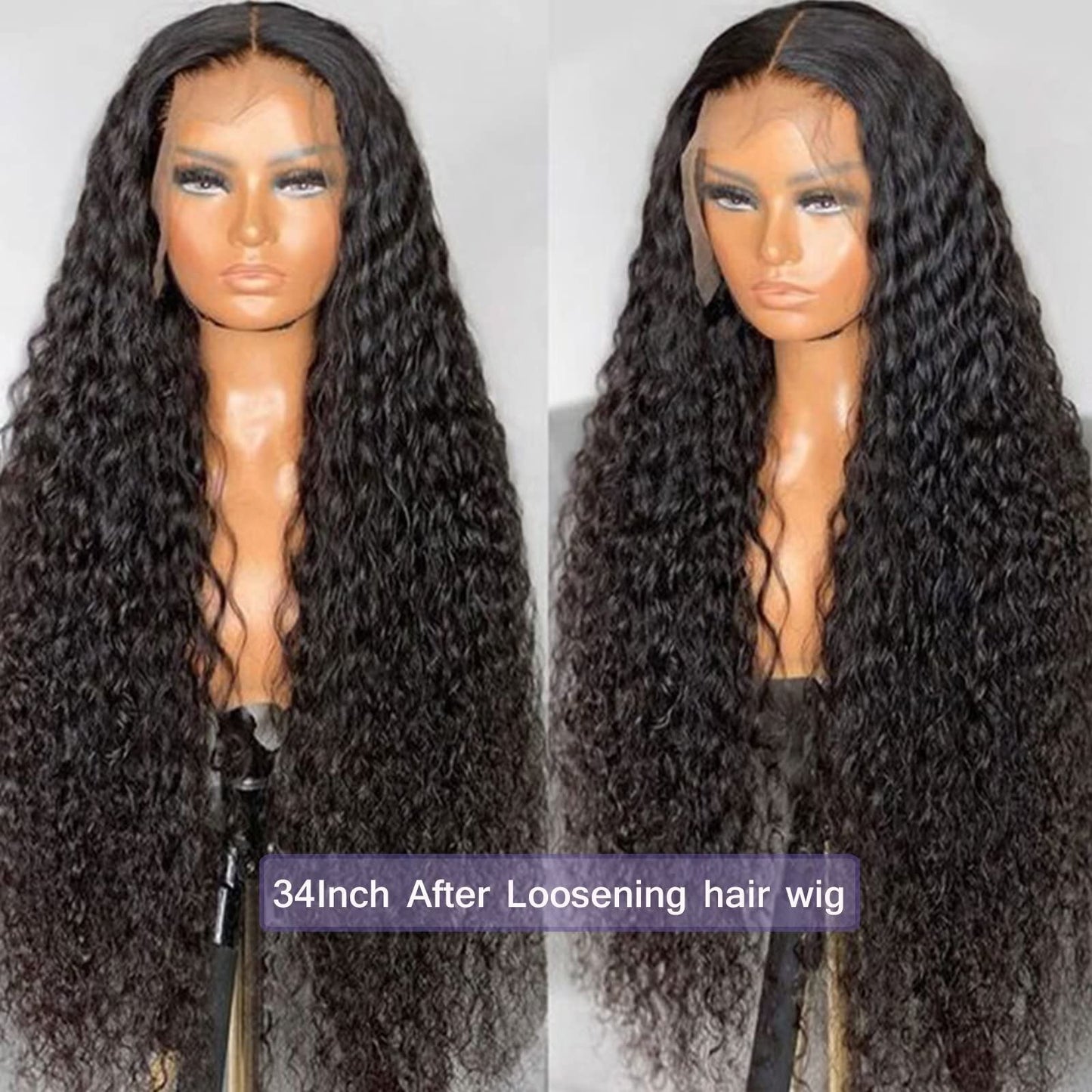 28 Inch 12A Water Wave Deep Wave 13x6 HD Lace Frontal Wig 180 Density Pre Plucked