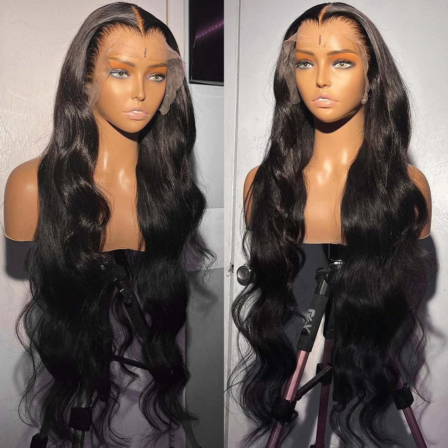 30 inch Body Wave 13x6 Lace Frontal Human Hair Wig 180 Density HD Lace Glueless Pre Plucked with Baby Hair