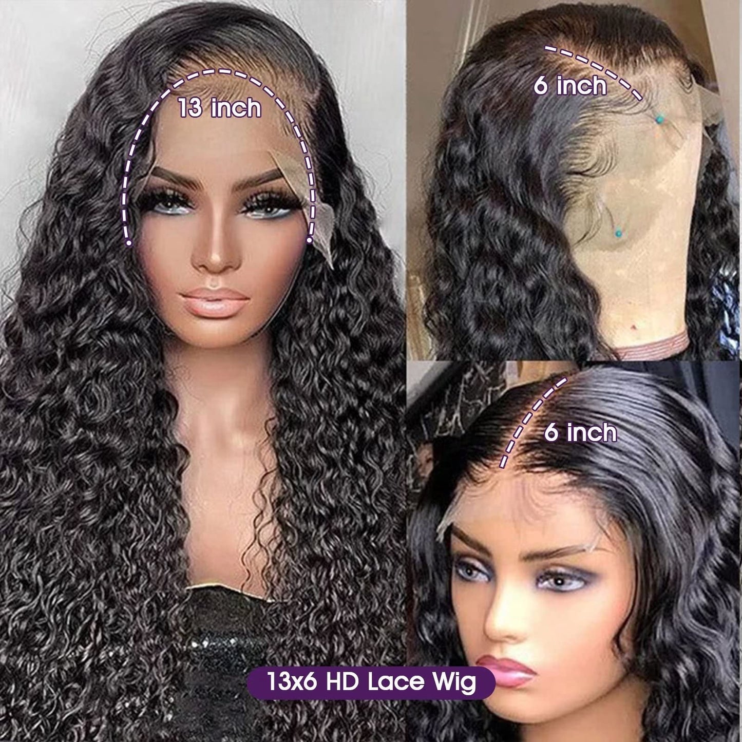 28 Inch 12A Water Wave Deep Wave 13x6 HD Lace Frontal Wig 180 Density Pre Plucked