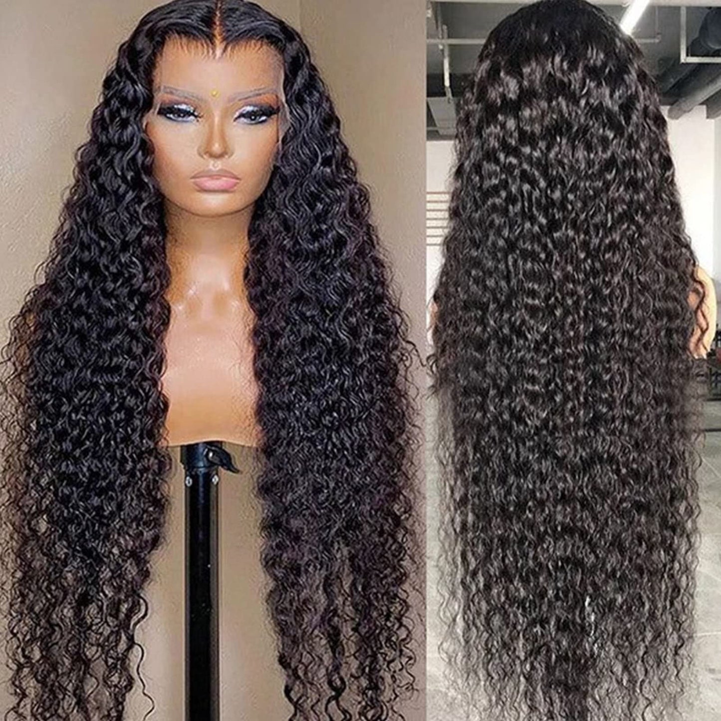 28 Inch 12A Water Wave Deep Wave 13x6 HD Lace Frontal Wig 180 Density Pre Plucked