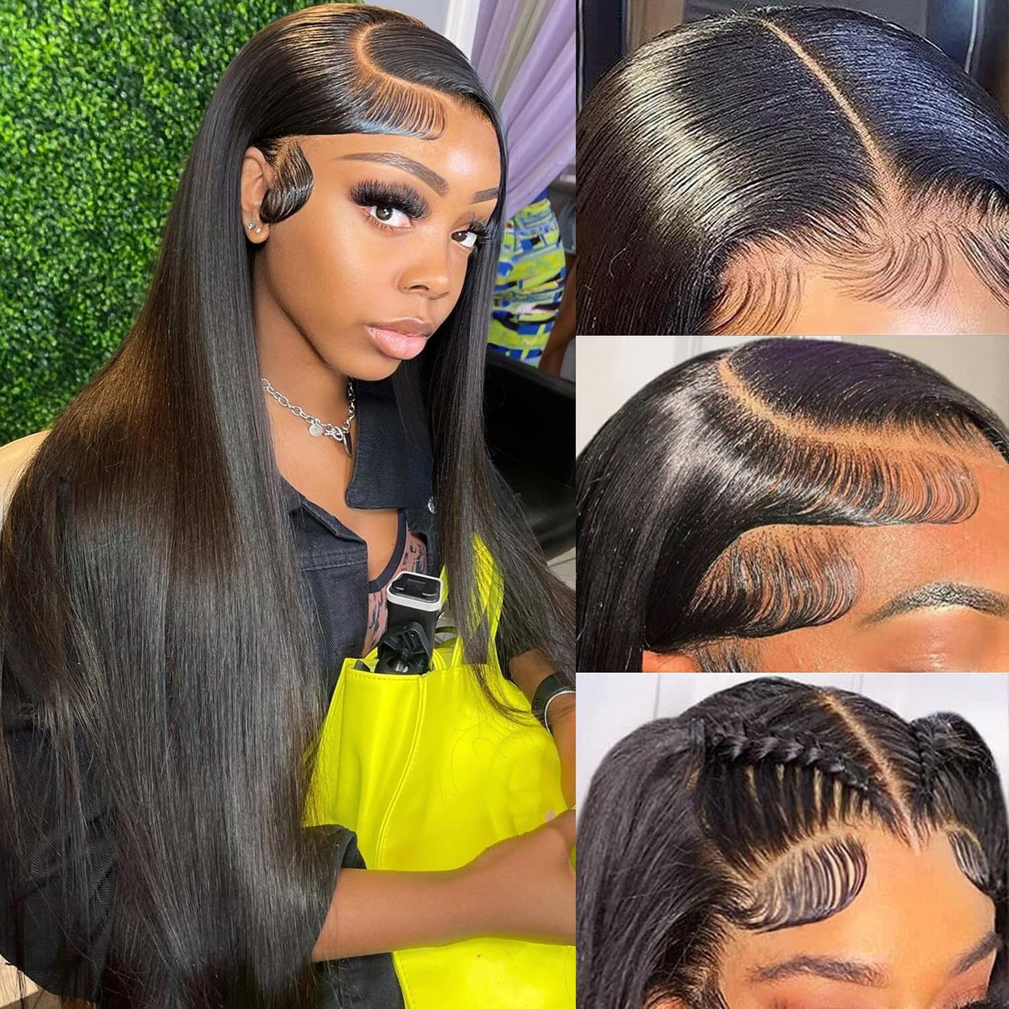 36 Inch Straight Pre Plucked 13x4 HD Transparent Lace Frontal w/ Baby Hair & Bleached Knots Human Hair Wig