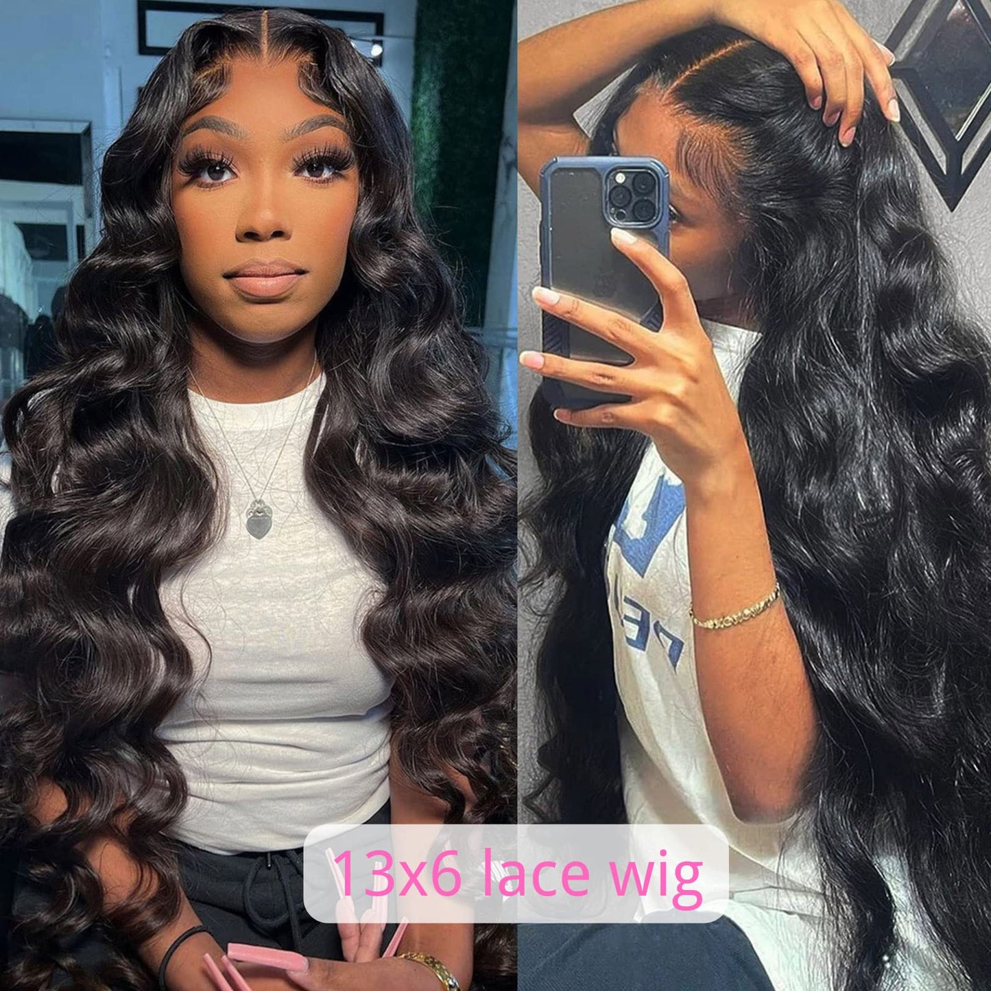 30 inch Body Wave 13x6 Lace Frontal Human Hair Wig 180 Density HD Lace Glueless Pre Plucked with Baby Hair